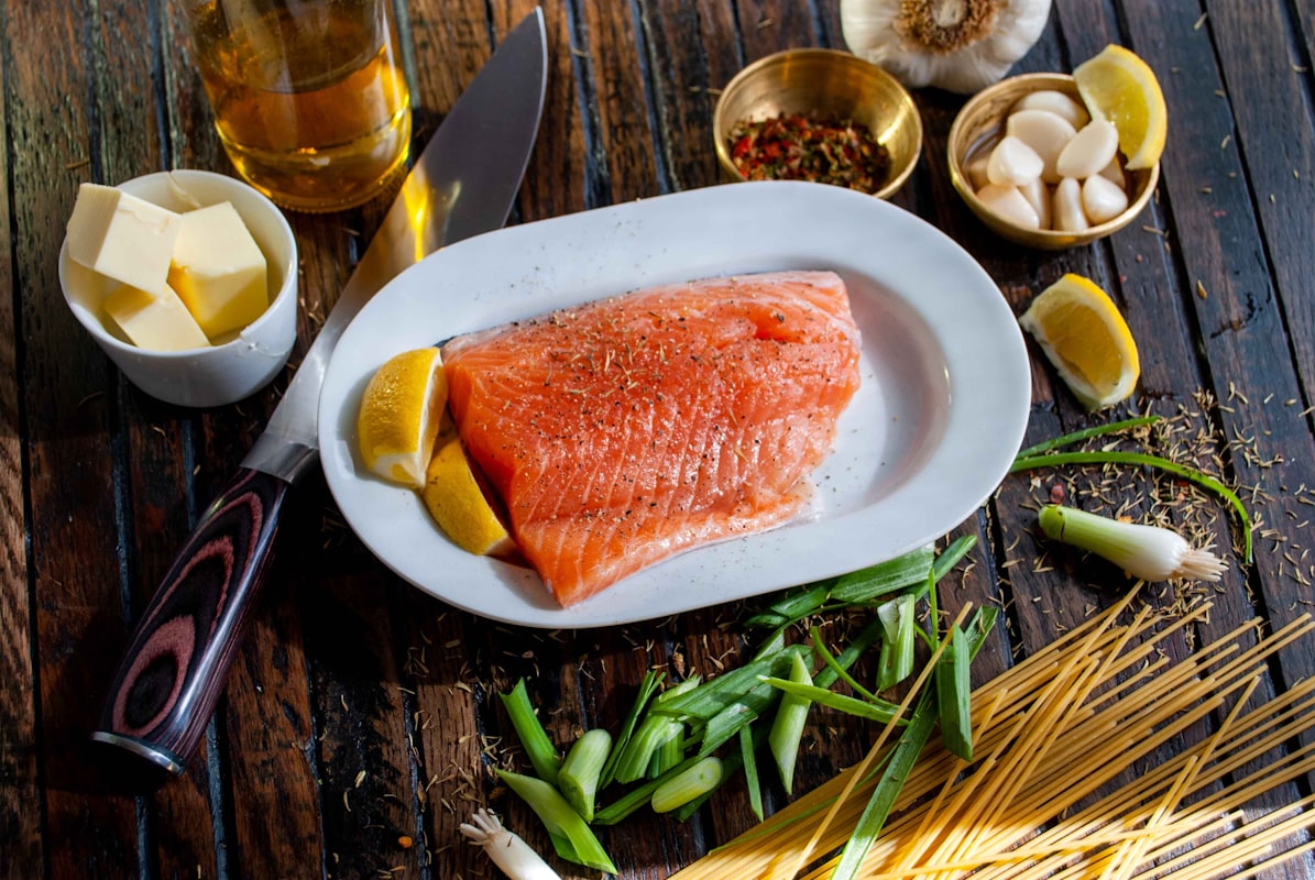 Fresh colorful vegetables and anti-inflammatory ingredients